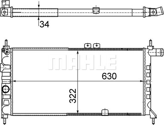 MAHLE CR 441 000S - Радіатор, охолодження двигуна autocars.com.ua