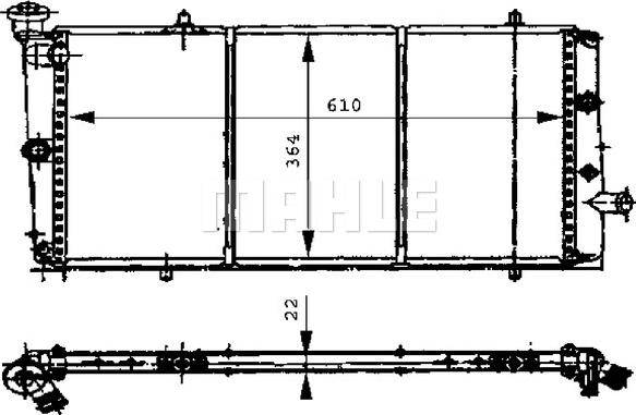 MAHLE CR 444 000S - Радіатор, охолодження двигуна autocars.com.ua