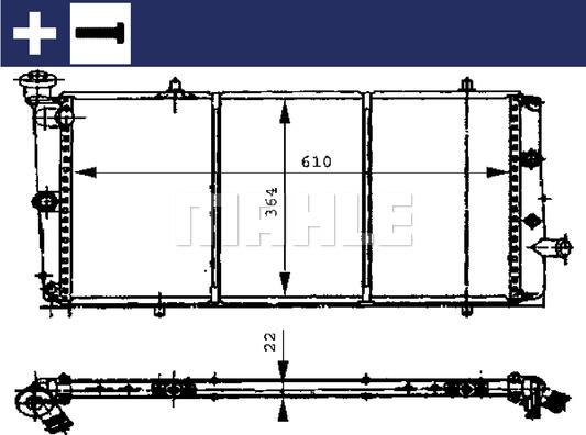 MAHLE CR 444 000S - Радіатор, охолодження двигуна autocars.com.ua