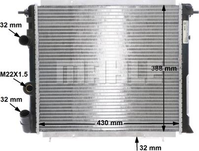 MAHLE CR 451 000S - Радіатор, охолодження двигуна autocars.com.ua