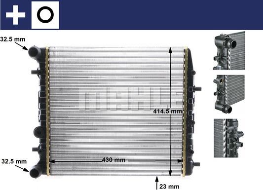 MAHLE CR 454 000S - Радиатор, охлаждение двигателя autodnr.net