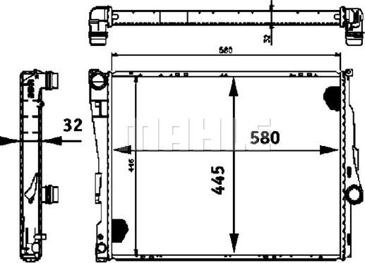 MAHLE CR 457 000P - Радіатор, охолодження двигуна autocars.com.ua