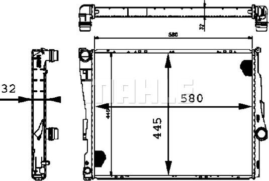 MAHLE CR 458 000P - Радіатор, охолодження двигуна autocars.com.ua