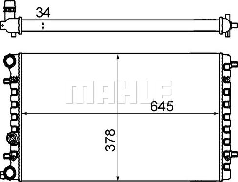 MAHLE CR 477 001S - Радіатор, охолодження двигуна autocars.com.ua