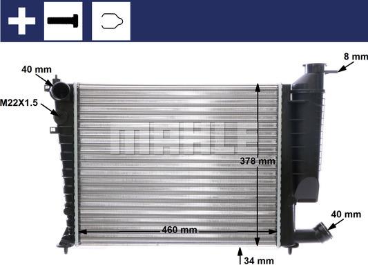 MAHLE CR 478 000S - Радіатор, охолодження двигуна autocars.com.ua