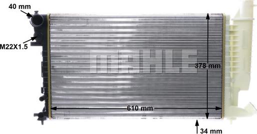 MAHLE CR 498 000S - Радіатор, охолодження двигуна autocars.com.ua