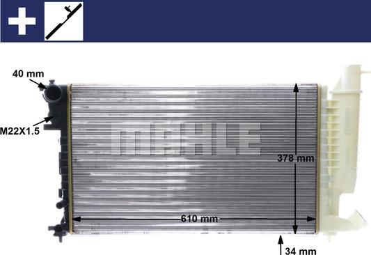 MAHLE CR 498 000S - Радіатор, охолодження двигуна autocars.com.ua