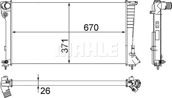 MAHLE CR 504 000S - Радиатор, охлаждение двигателя avtokuzovplus.com.ua