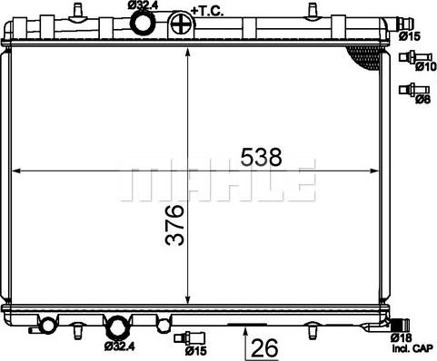 MAHLE CR 515 000S - Радіатор, охолодження двигуна autocars.com.ua