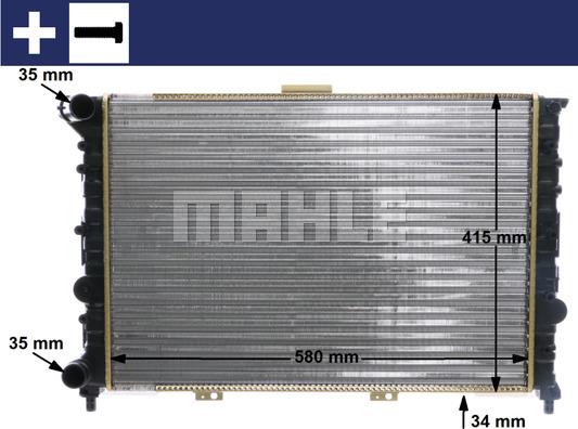 MAHLE CR 518 000S - Радіатор, охолодження двигуна autocars.com.ua