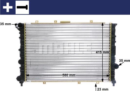 MAHLE CR 520 000S - Радіатор, охолодження двигуна autocars.com.ua