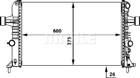 MAHLE CR 531 000S - Радіатор, охолодження двигуна autocars.com.ua