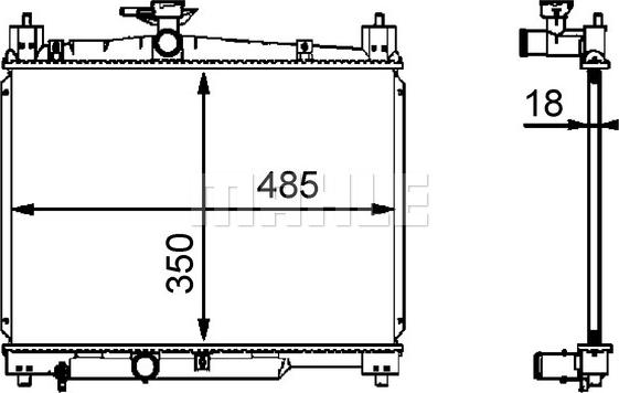 MAHLE CR 539 000S - Радіатор, охолодження двигуна autocars.com.ua