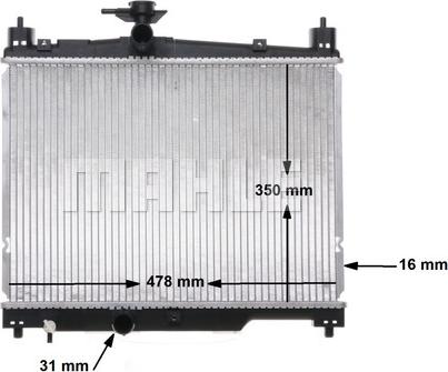 MAHLE CR 539 000S - Радіатор, охолодження двигуна autocars.com.ua