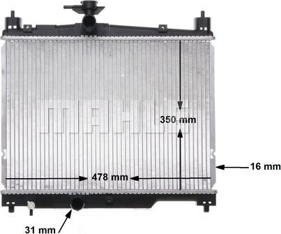 MAHLE CR 539 000S - Радіатор, охолодження двигуна autocars.com.ua