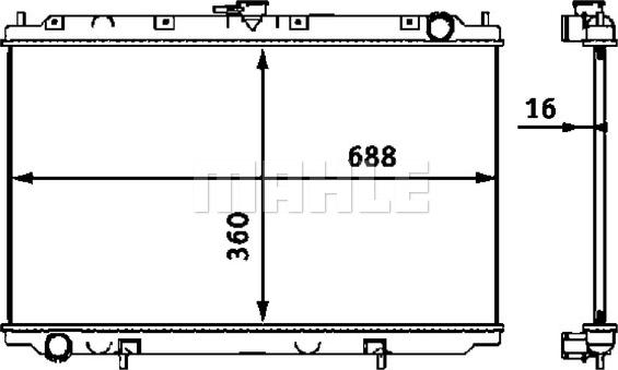 MAHLE CR 545 000S - Радіатор, охолодження двигуна autocars.com.ua