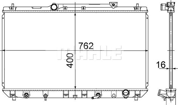 MAHLE CR 548 000S - Радіатор, охолодження двигуна autocars.com.ua