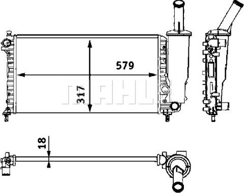 MAHLE CR 552 000S - Радіатор, охолодження двигуна autocars.com.ua