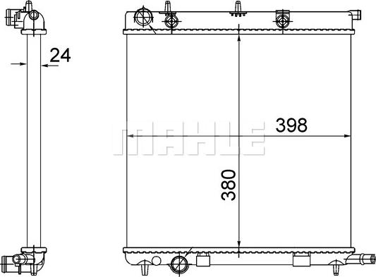 MAHLE CR 556 002S - Радіатор, охолодження двигуна autocars.com.ua