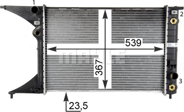 MAHLE CR 559 000P - Радіатор, охолодження двигуна autocars.com.ua