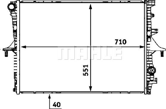 MAHLE CR 571 000P - Радіатор, охолодження двигуна autocars.com.ua