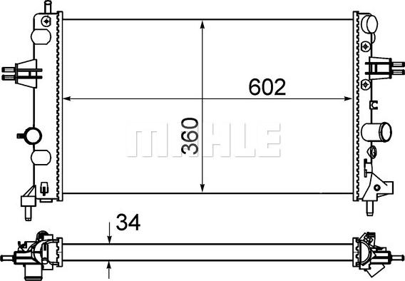 MAHLE CR 574 000S - Радіатор, охолодження двигуна autocars.com.ua