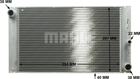 MAHLE CR 579 000P - Радіатор, охолодження двигуна autocars.com.ua