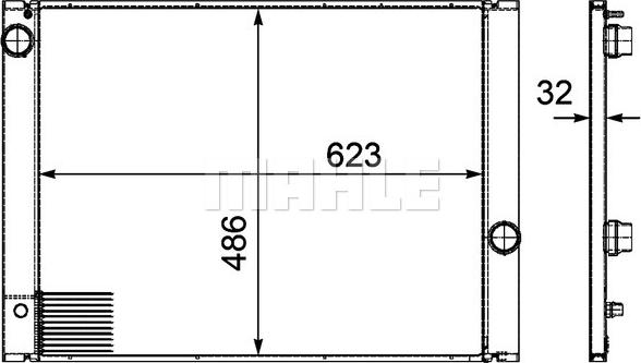 MAHLE CR 580 000P - Радіатор, охолодження двигуна autocars.com.ua