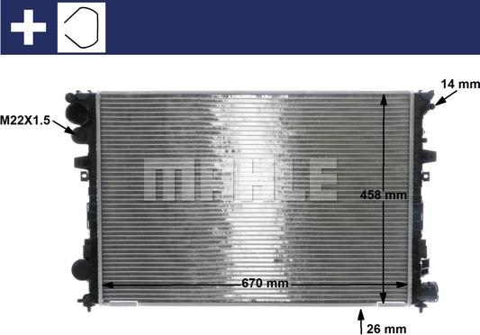 MAHLE CR 587 000S - Радиатор, охлаждение двигателя avtokuzovplus.com.ua