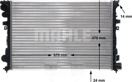 MAHLE CR 587 001S - Радиатор, охлаждение двигателя autodnr.net