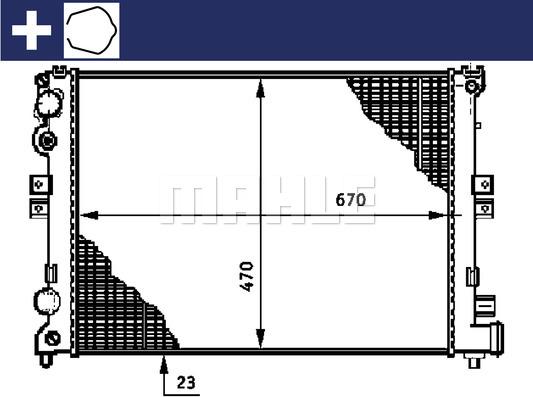 MAHLE CR 592 000S - Радиатор, охлаждение двигателя avtokuzovplus.com.ua