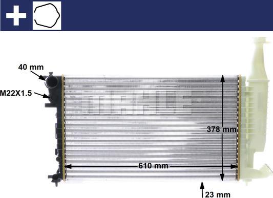 MAHLE CR 596 000S - Радіатор, охолодження двигуна autocars.com.ua