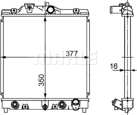 MAHLE CR 611 000S - Радіатор, охолодження двигуна autocars.com.ua