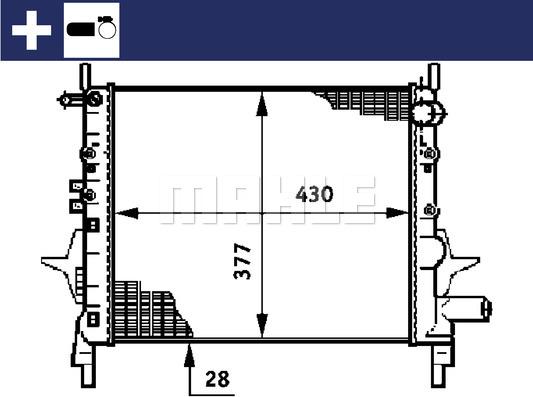 MAHLE CR 614 000S - Радіатор, охолодження двигуна autocars.com.ua