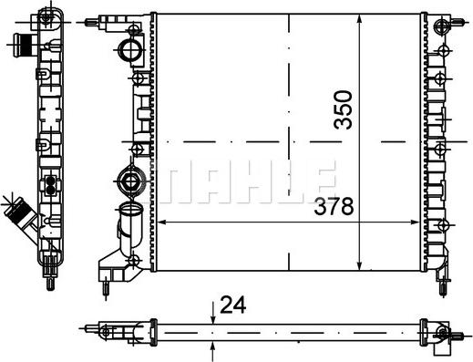 MAHLE CR 615 000P - Радіатор, охолодження двигуна autocars.com.ua