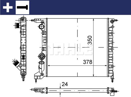 MAHLE CR 615 000S - Радіатор, охолодження двигуна autocars.com.ua