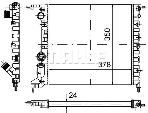 MAHLE CR 615 000S - Радіатор, охолодження двигуна autocars.com.ua