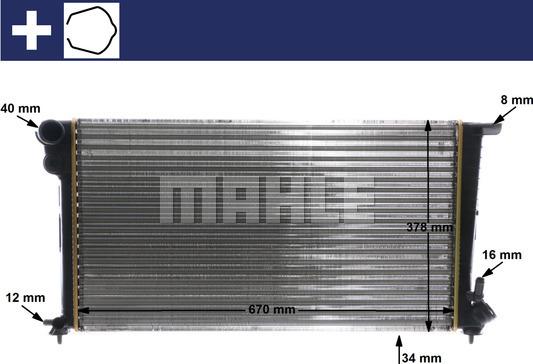 MAHLE CR 624 000S - Радіатор, охолодження двигуна autocars.com.ua