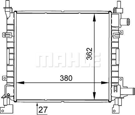 MAHLE CR 626 000S - Радіатор, охолодження двигуна autocars.com.ua