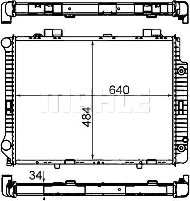 MAHLE CR 634 000S - Радіатор, охолодження двигуна autocars.com.ua