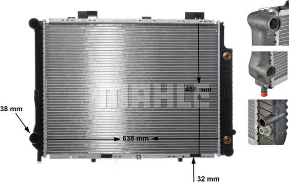 MAHLE CR 634 000S - Радіатор, охолодження двигуна autocars.com.ua