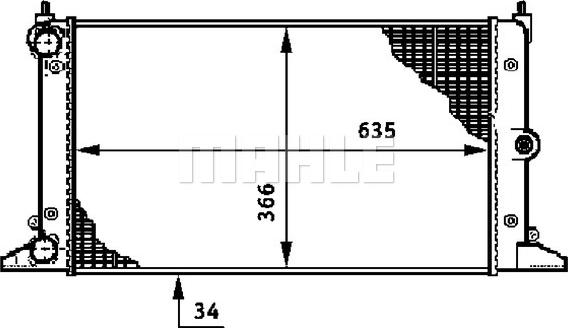 MAHLE CR 641 000S - Радіатор, охолодження двигуна autocars.com.ua