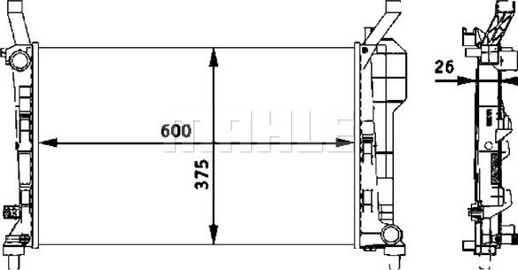 MAHLE CR 660 000P - Радіатор, охолодження двигуна autocars.com.ua