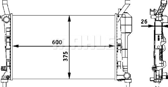 MAHLE CR 660 000S - Радіатор, охолодження двигуна autocars.com.ua