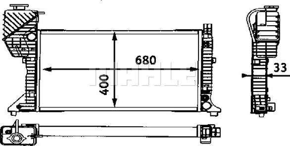 MAHLE CR 667 000S - Радіатор, охолодження двигуна autocars.com.ua