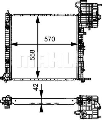 MAHLE CR 680 000P - Радиатор, охлаждение двигателя avtokuzovplus.com.ua