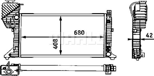 MAHLE CR 683 000S - Радіатор, охолодження двигуна autocars.com.ua