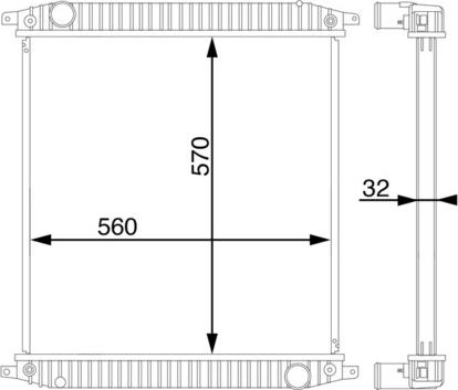 MAHLE CR 703 000S - Радіатор, охолодження двигуна autocars.com.ua