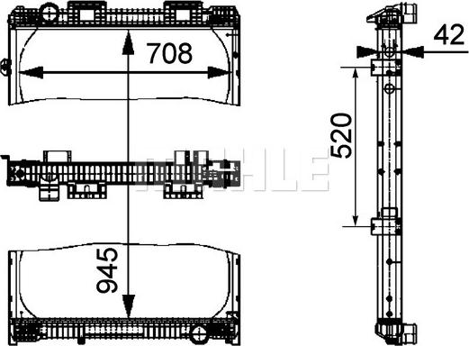 MAHLE CR 707 000P - Радіатор, охолодження двигуна autocars.com.ua