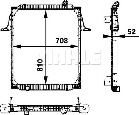 MAHLE CR 709 000P - Радиатор, охлаждение двигателя avtokuzovplus.com.ua